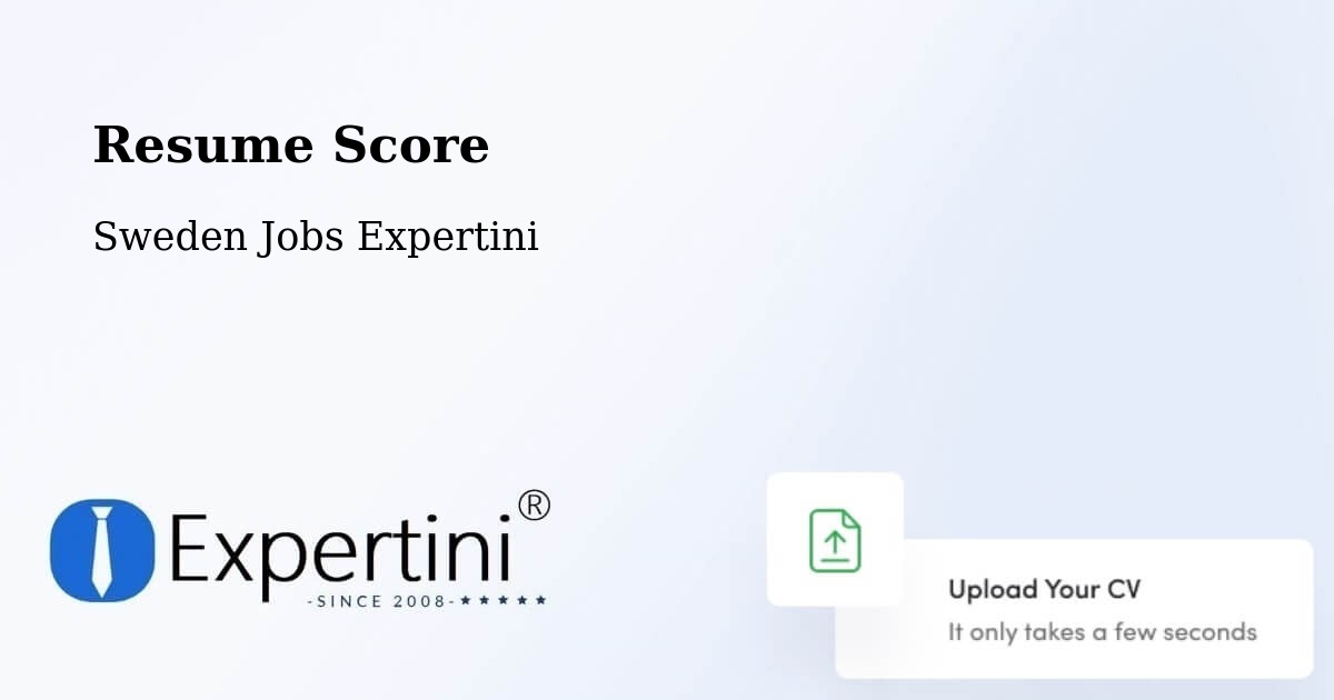Resume Score & Job Description Match Tool – Luleå - Sweden Jobs Expertini
